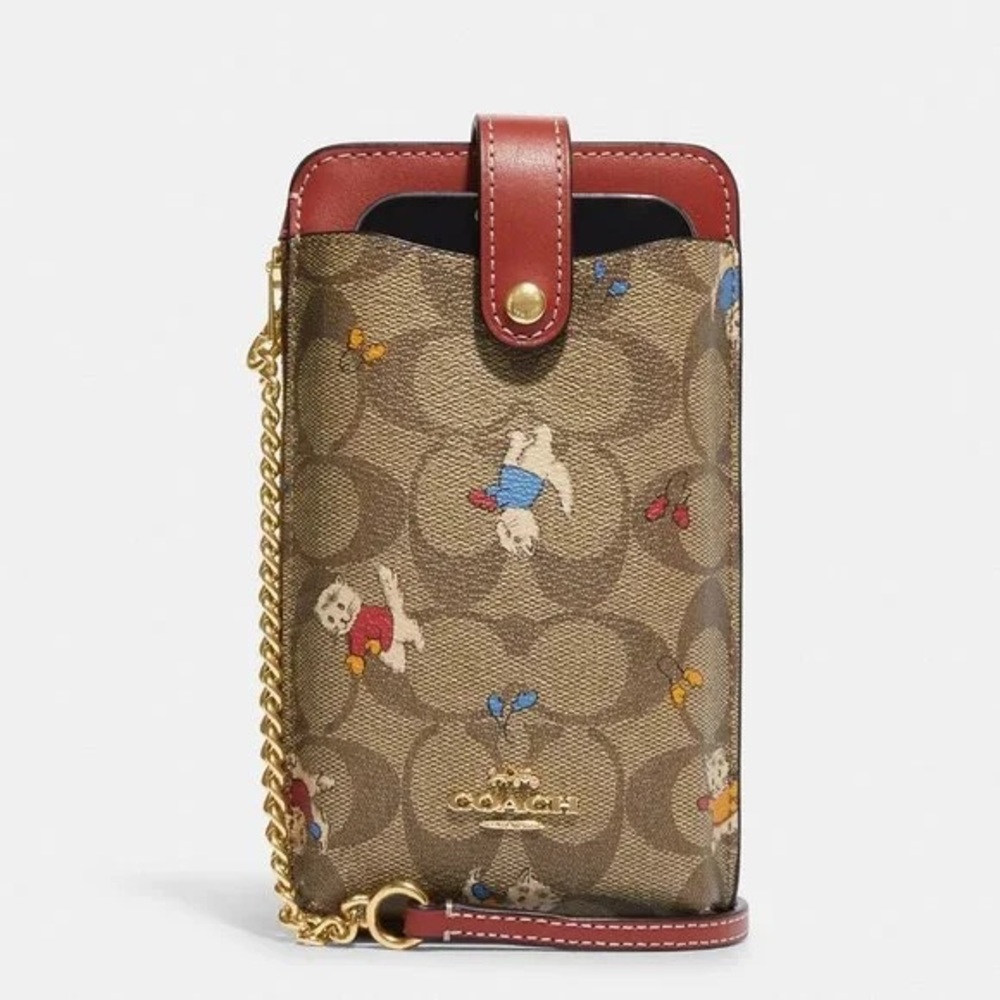 Coach Kittens with Mittens Crossbody Phone Bag Cute Cat Theme Purse